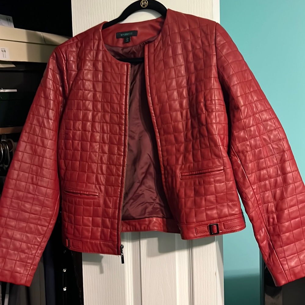 Quilted Red Jacket- Size L
